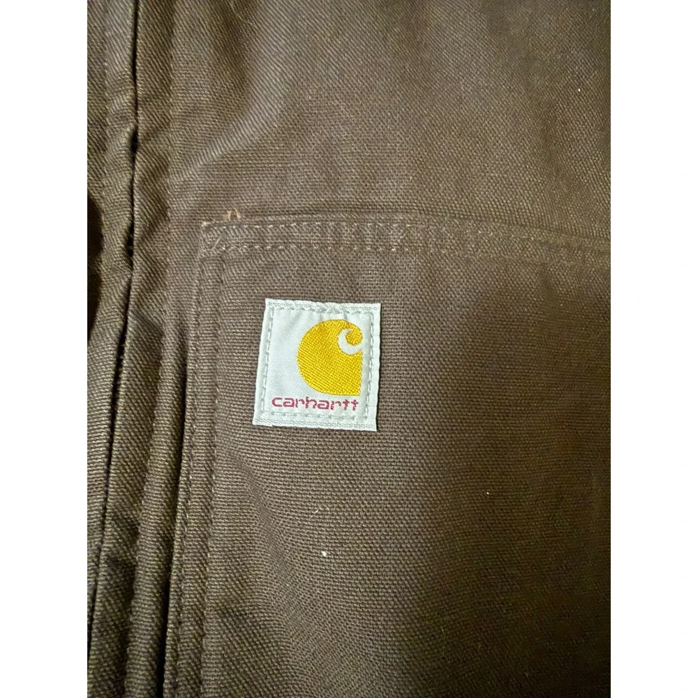 Carhartt J130-M Brown Duck Canvas Active Jacket Loose Fit Mens 4XL Quilt Lined